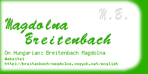 magdolna breitenbach business card